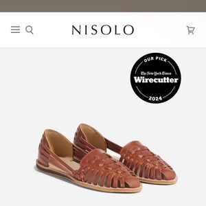 NISOLO Women's Leather Huaraches in size 6 in the color Brandy New with dustbag
